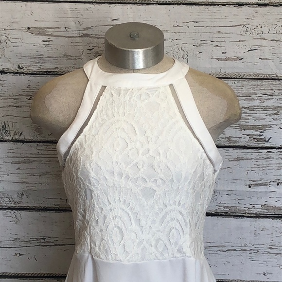 NEW PZZ Beach Floral Lace Halter Neck Dress Size Medium - Picture 3 of 10